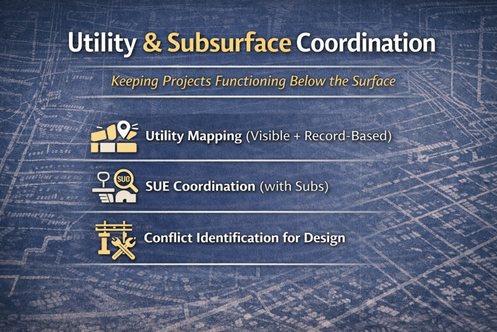 Utility coordination and civil infrastructure planning